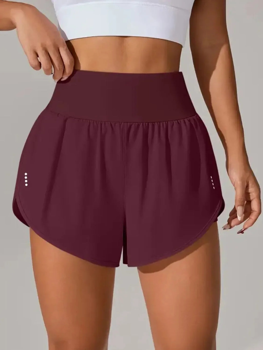 Pocketed High Waist Active Shorts - tif-shop24.de