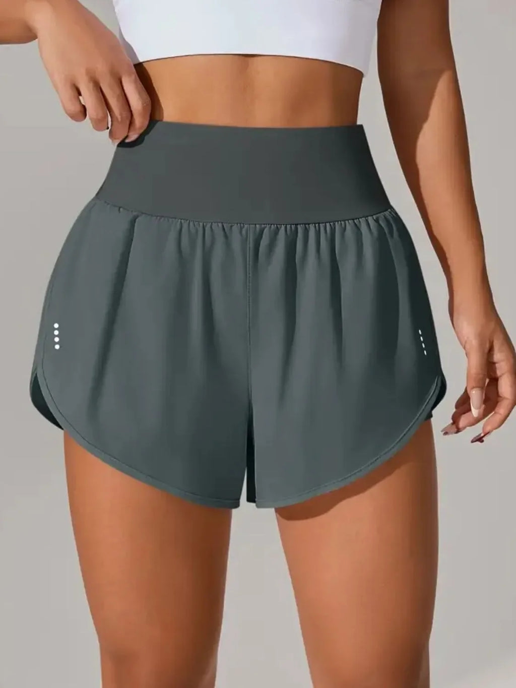 Pocketed High Waist Active Shorts - tif-shop24.de