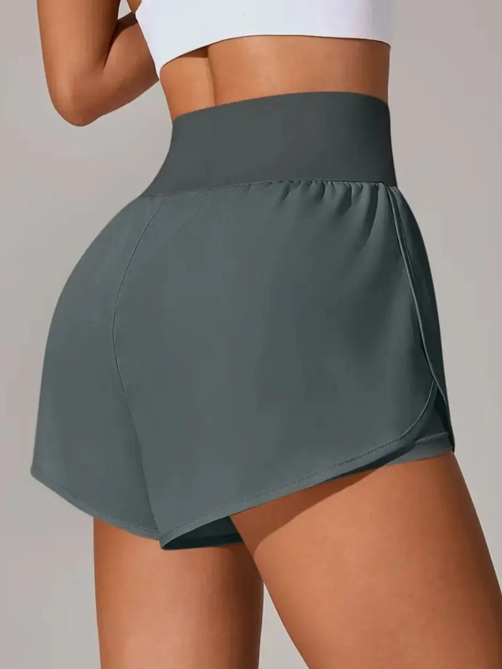 Pocketed High Waist Active Shorts - tif-shop24.de