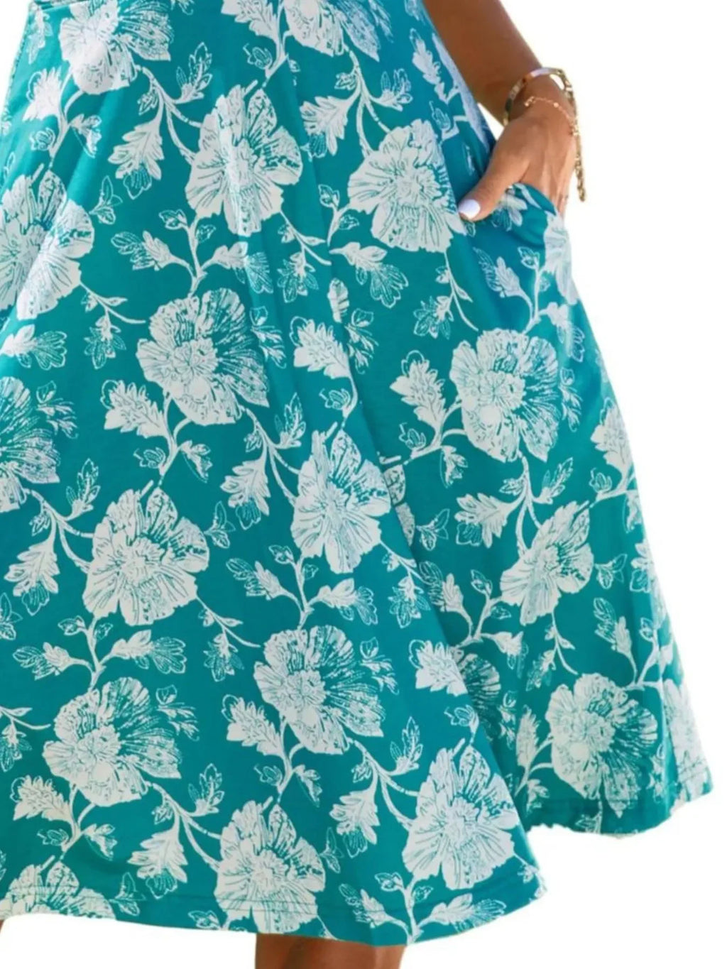 Printed Halter Neck Dress - tif-shop24.de