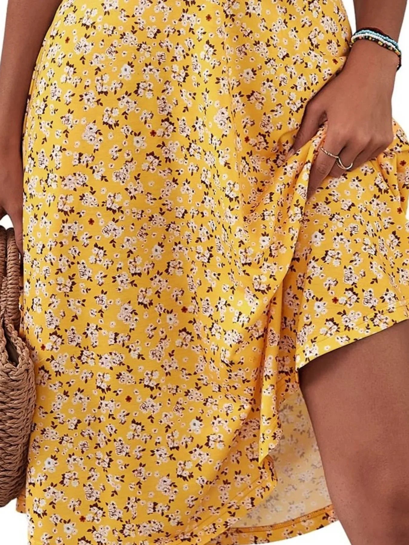 Printed Halter Neck Dress - tif-shop24.de