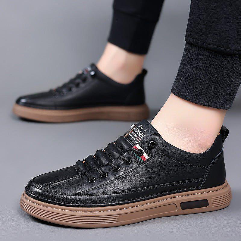 Trendy and versatile men's casual shoes board shoes leather 