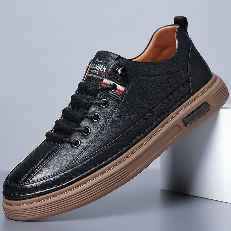 Trendy and versatile men's casual shoes, board shoes, leather soft soled breathable leather shoes - tif-shop24.de
