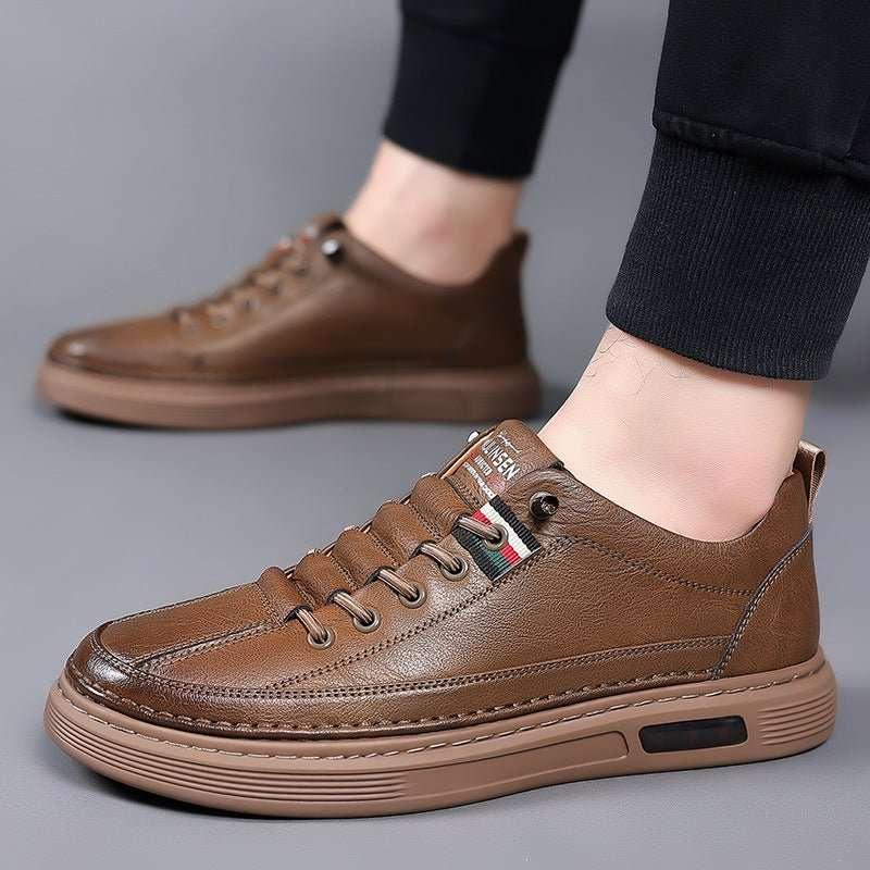 Trendy and versatile men's casual shoes board shoes leather 