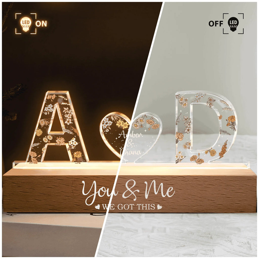 You & Me We Got This Custom Name - Personalized LED Night Light - tif-shop24.de