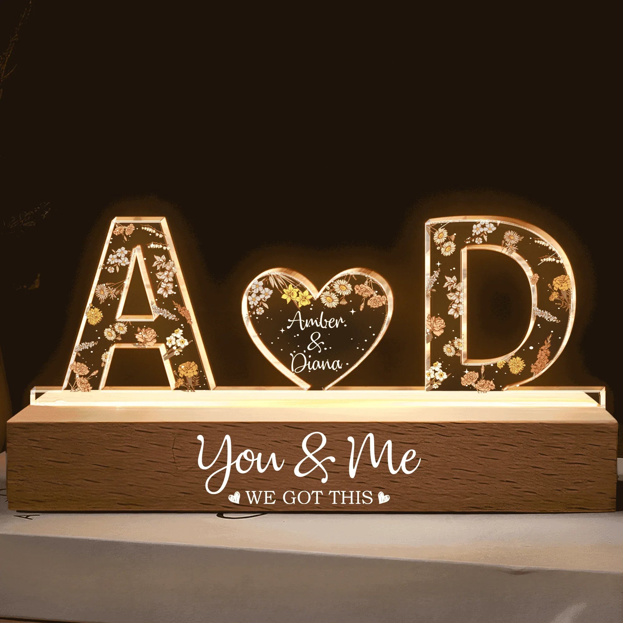 You & Me We Got This Custom Name - Personalized LED Night Light - tif-shop24.de