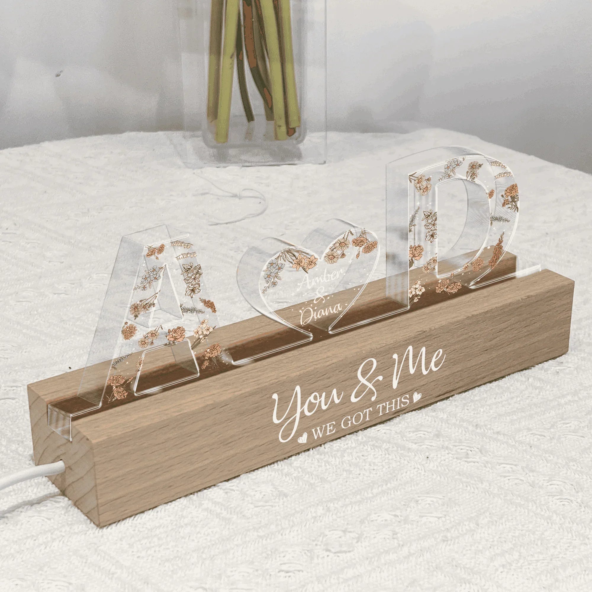 You & Me We Got This Custom Name - Personalized LED Night Light - tif-shop24.de