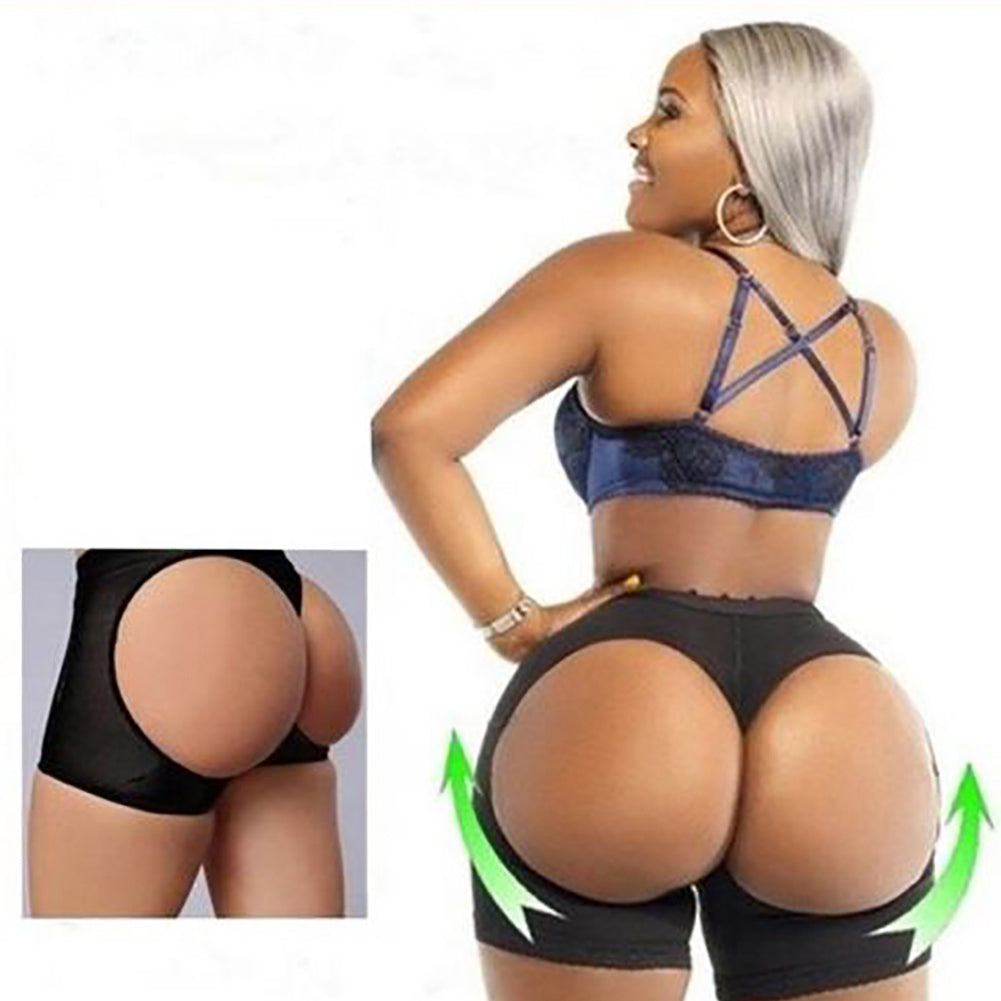 Women Hollow Hole Underpants Butt Exposed Buttocks Sexy Body Sculpting Underwear tif-shop24.de