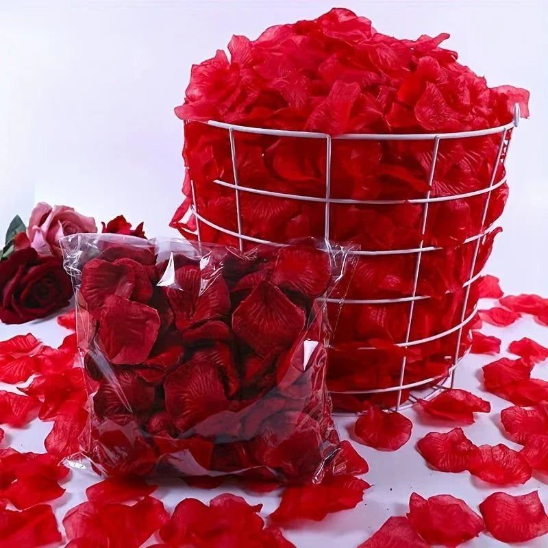 1000 Red Silk Rose Petals for Weddings & Events — Romantic Aisle Scatter, Table Decor, Valentines Day & Party Decorations, Reusable Faux Rose Petals for Home and Event Styling — Ideal for Proposals, Photoshoots, Hotels, and DIY Crafts | tif-shop24.de