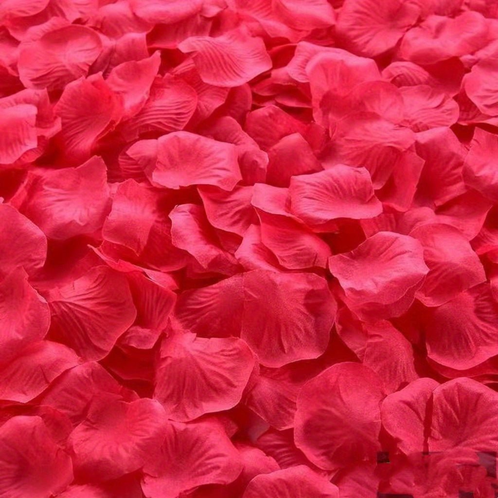 1000 Stück Künstliche Seidenrosenblätter Valentinstag Simulation Blume Blütenblatt Für Romantische Nacht Hochzeit Event Party Zimmerdekoration, Rot - tif-shop24.de