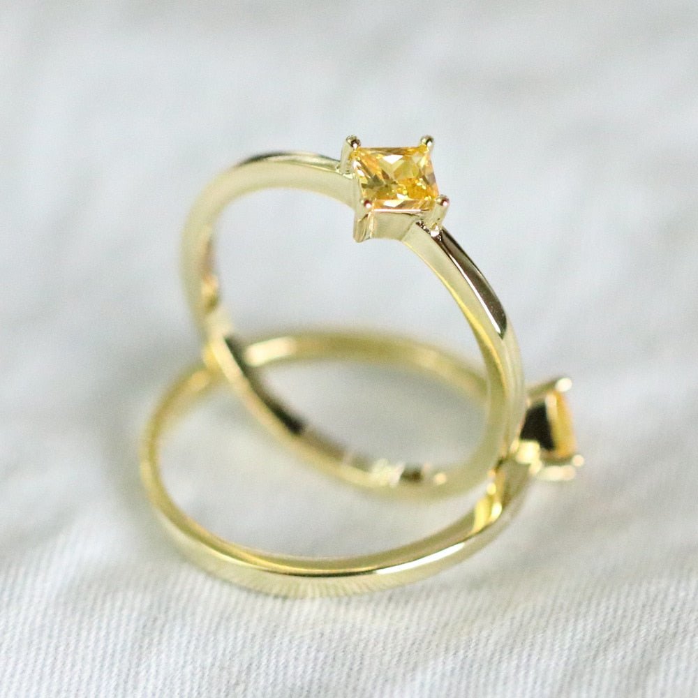 14K Gold Schmuck Natürliche Gelbe diamant Edelstein Ring Feine Anillos De Bizuteria Hochzeit - tif-shop24.de