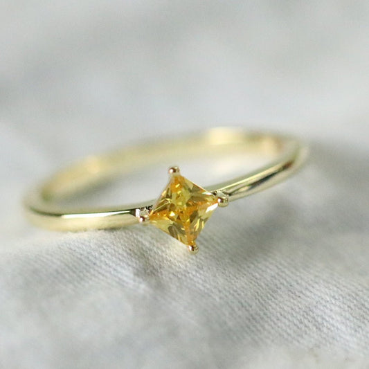 14K Gold Schmuck Natürliche Gelbe diamant Edelstein Ring Feine Anillos De Bizuteria Hochzeit - tif-shop24.de