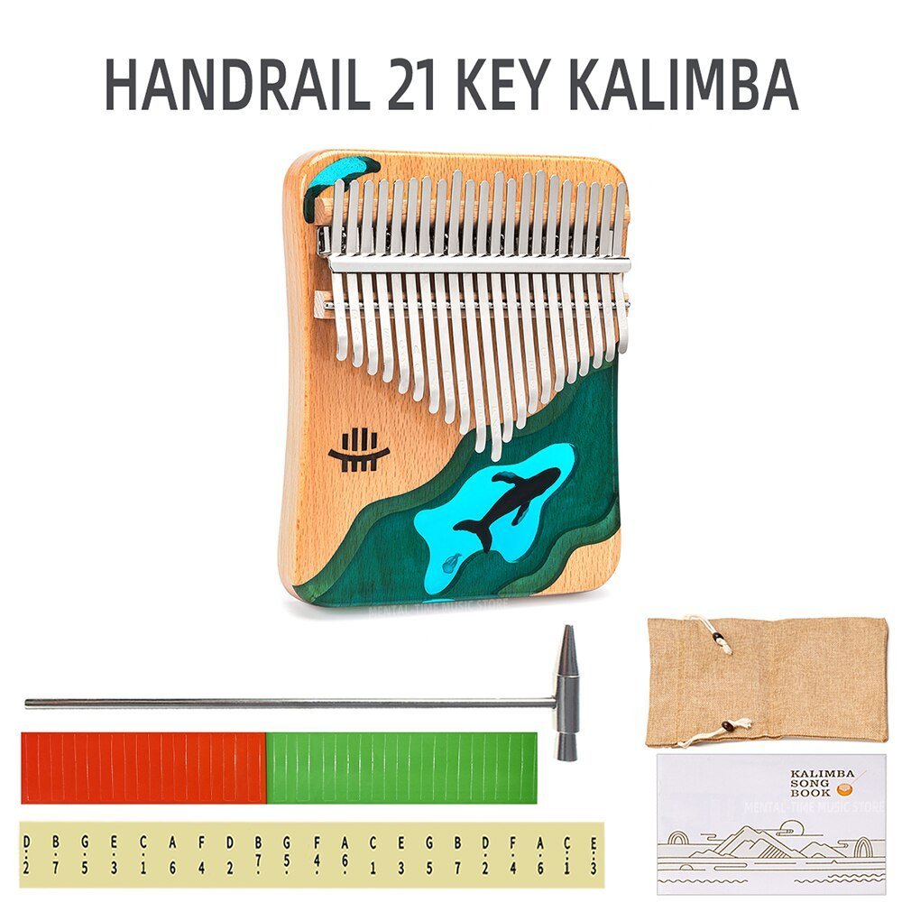 17 / 21 Key Kalimba Thumb Finger Piano Calimba Solid Epoxy Resin Wood Mbira Keyboard Musical Instrument Gifts With Accessories - tif-shop24.de