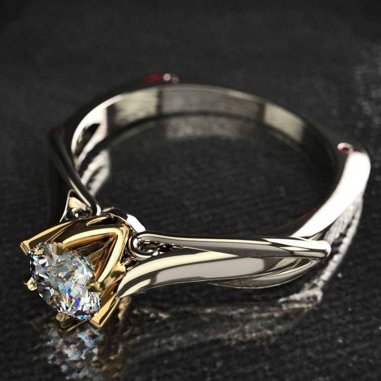 18K Multi Gold Ring Natürliche 1 Karat Diamant mit Diamant Schmuck Anillos De Bizuteria Anillos Mujer Edelstein ringe Box - tif-shop24.de