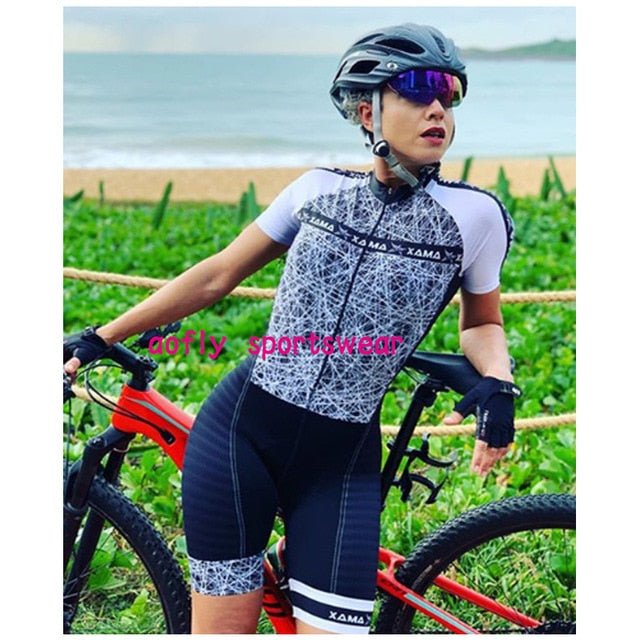 2020 XAMA Pro Triathlon Anzug Fahrrad Skinsuits Coupa De Ciclismo Strampler Jumpsuit Kits Maillot Mujer - tif-shop24.de