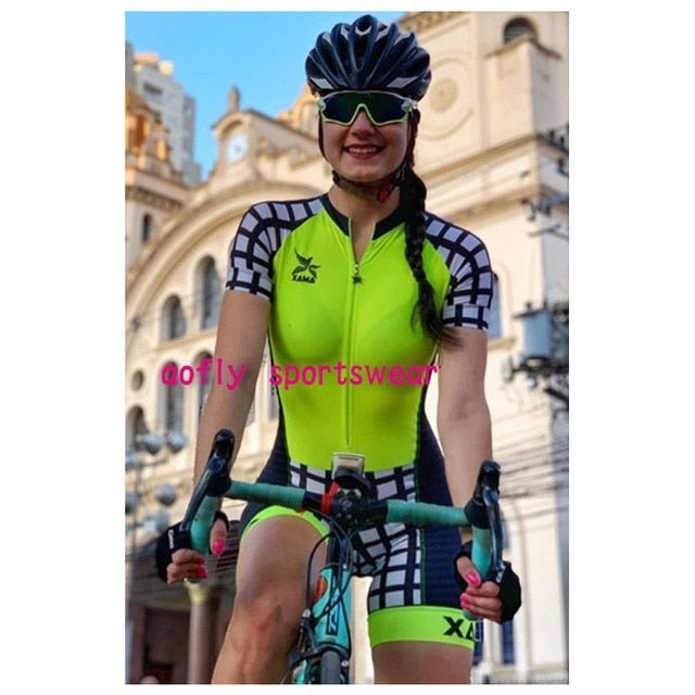 2020 XAMA Pro Triathlon Anzug Fahrrad Skinsuits Coupa De Ciclismo Strampler Jumpsuit Kits Maillot Mujer - tif-shop24.de