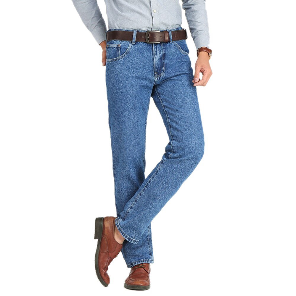 2021 Herren Business Jeans Classic Baumwolle Straight Stretch Marke Jeanshose Sommer Overalls Slim Fit Hose - tif-shop24.de