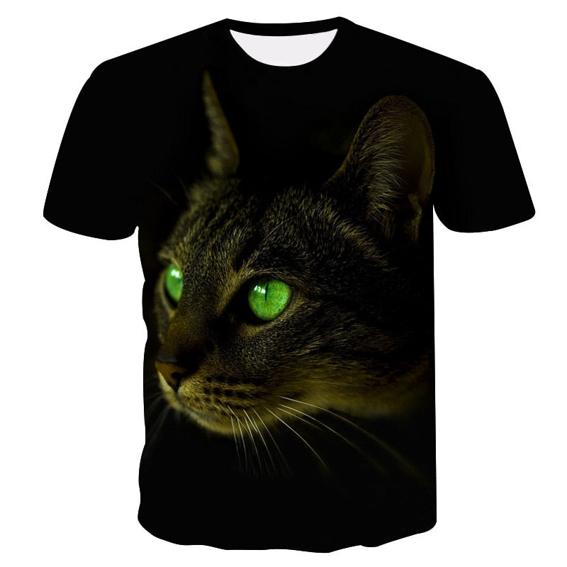 Katze druck 3D T-shirt casual kurzarm mode top tif-shop24.de