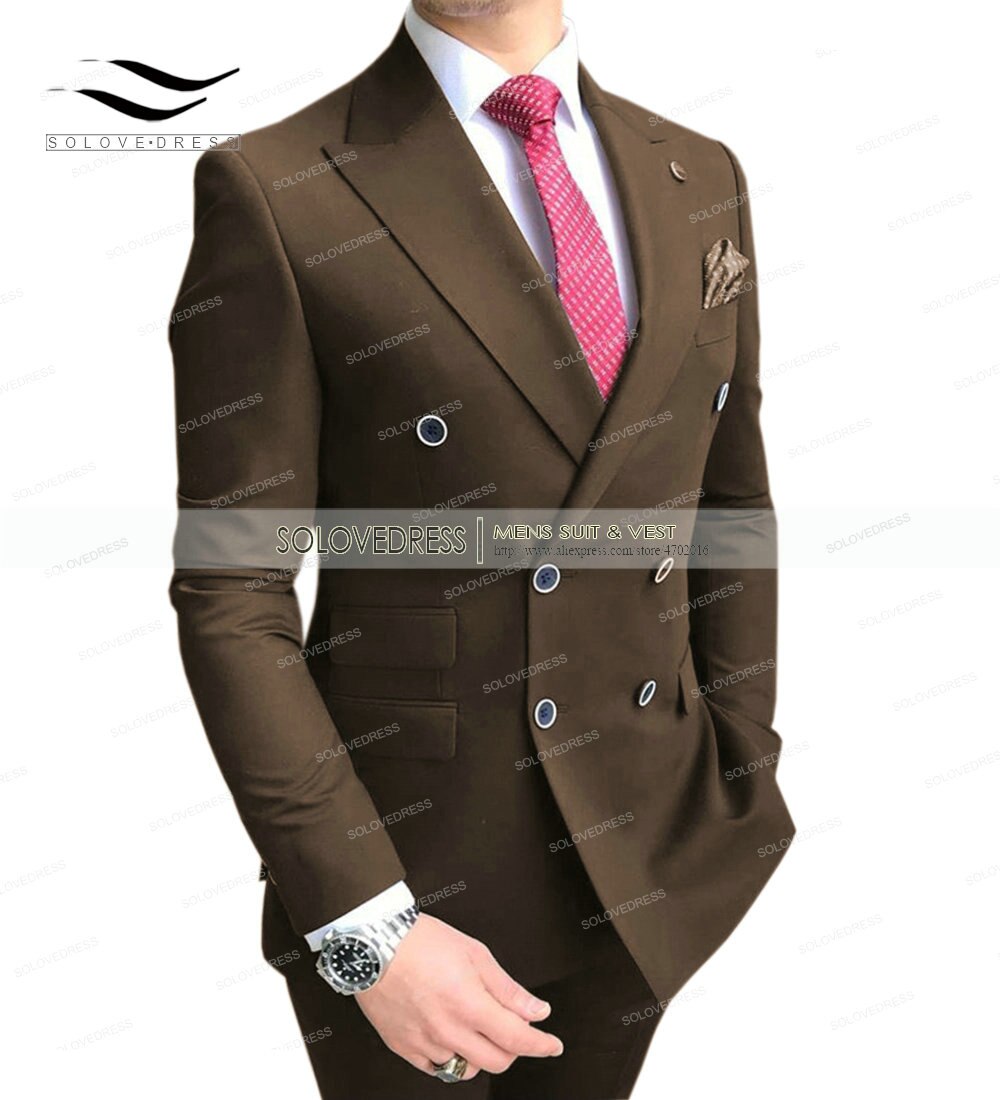 Nur 1 Stück Jacke !! Navy Zweireiher Blazer Regular Fit Notch Revers Solid Prom Smoking Formelle Best Man Jacke tif-shop24.de