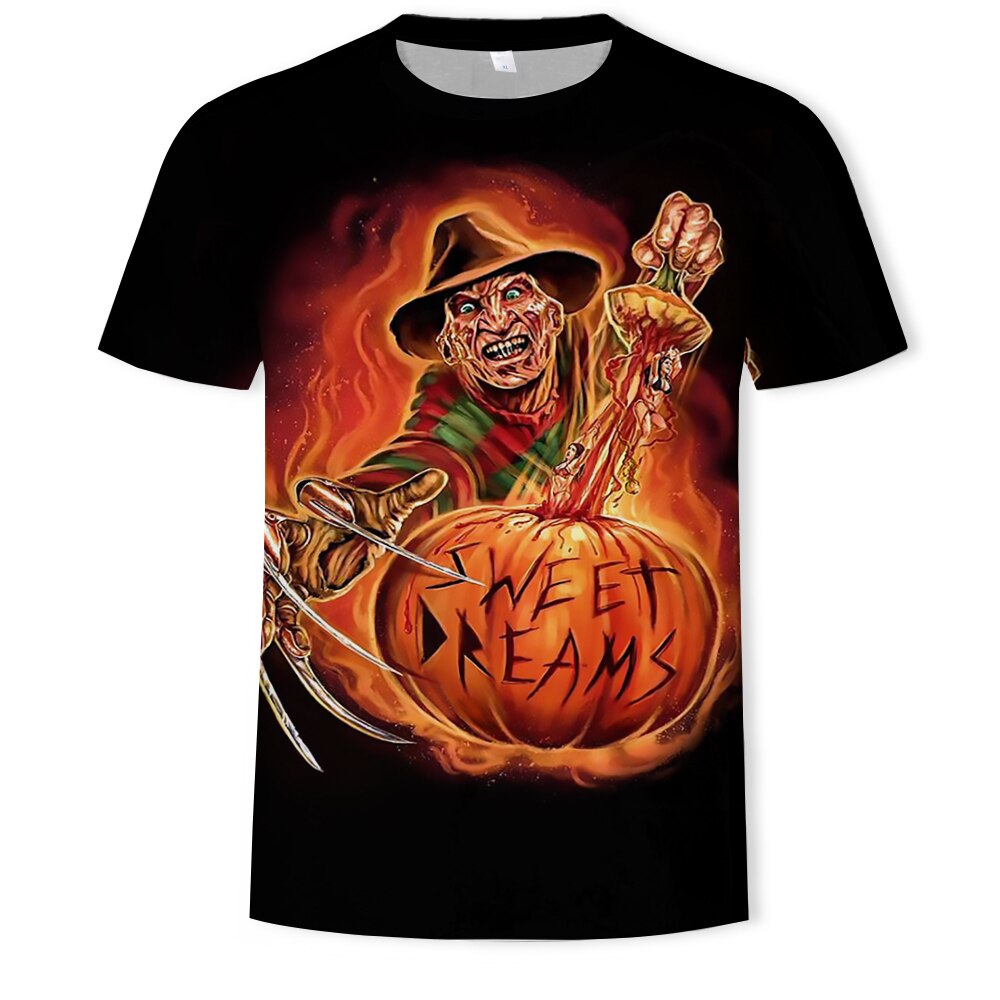 Sommer Neue Halloween GLÜCKLICH Grafik T-shirt 3D Druck T-shirt Mode Top Lose und Spaß Übergroßen T-shirt tif-shop24.de