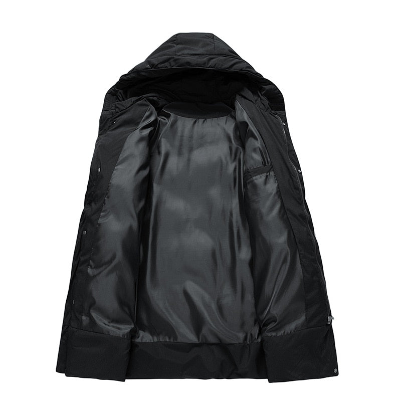 2021 Parkas  Casual Klassische Winter Jacke Windschutz Warm Gepolsterte Kapuze Mantel Mode Oberbekleidung Mantel OverSize 8XL tif-shop24.de