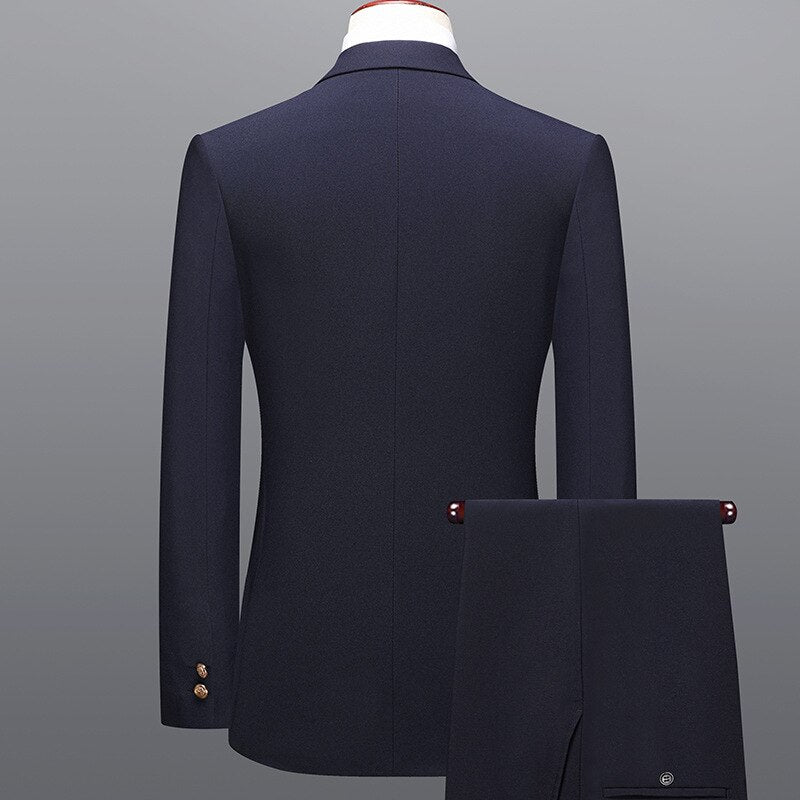 FGKKS Brand Herrenmode Anzug Herren England Style Blazer + Hosenanzug Zweiteiliger Business Slim Fit Wildanzug Herren tif-shop24.de