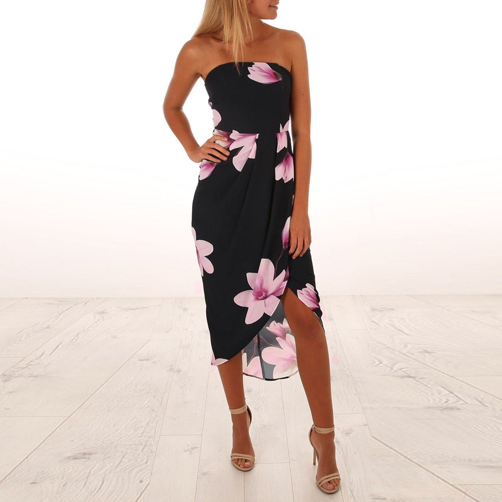 Tube Top Kleid Bodycon Off Shoulder Rückenfreie Abendparty Sexy Abend Clubwear Lady Slim Tunika Elegante enge Sommerkleider tif-shop24.de