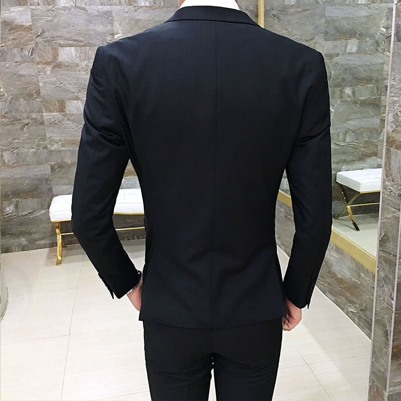 3 Teile/Satz Blazer Plus Größe Männer Anzug Gesetzt Formale Blazer + Weste + Hosen Anzüge Sets Übermaß Für Männer Hochzeit Büro Business Anzug Set tif-shop24.de