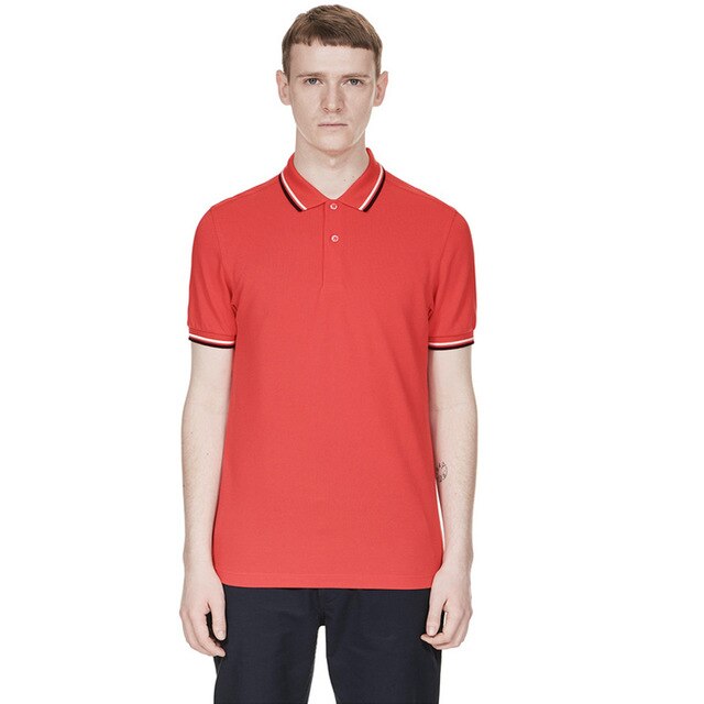 Hochwertiger britischer Weizen New Man Polo 100% Baumwolle FP-Stickerei POLO SHIRT aus reiner Baumwolle  Kurzarmhalbmond tif-shop24.de