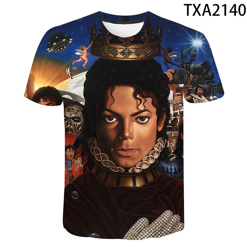 2021 Michael Jackson 3D Print T Shirt Männer Frauen Kinder Mode Hip Hop T-shirt Streetwear Harajuku T-shirts tif-shop24.de