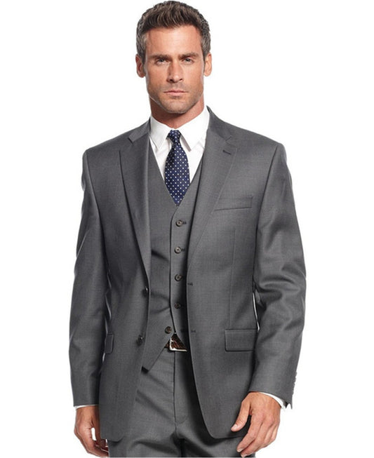 Grau Casual Herren Hochzeit Smoking Bild spezielle Online dreiteilige fallen aus der Arbeit Büro Anzug Party (Jacke + Hose + Weste) 4.9 tif-shop24.de