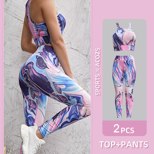 VUTRU Nahtlose Frauen Yoga Set Workout Sportswear Gym Kleidung Fitness Bh Crop Top Hohe Taille Leggings Sport Set Rosa Yoga anzug tif-shop24.de