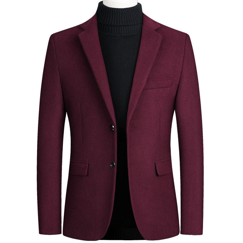 Hochwertige Herren Wollanzug Mantel Wollmischungen Casual Blazer  Top Male Solid Business Casual  Jacken tif-shop24.de