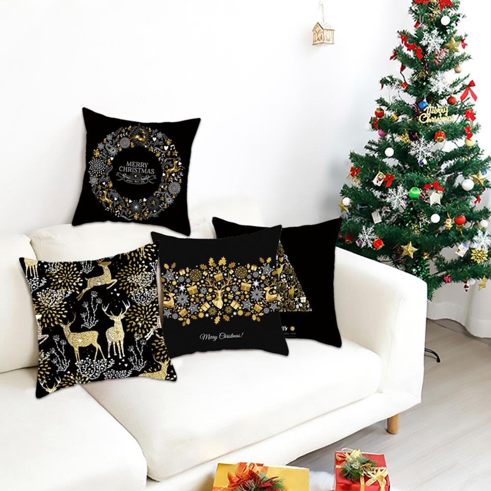 Frohe Weihnachten Kissenbezug Ornamente Weihnachtsdekoration für Zuhause Cristmas Decor Noel Navidad Neujahrsgeschenk 2023