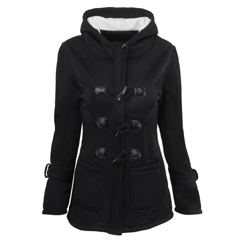 Casual Mantel  Mit Kapuze Lange Trenchcoat  Outwear tif-shop24.de