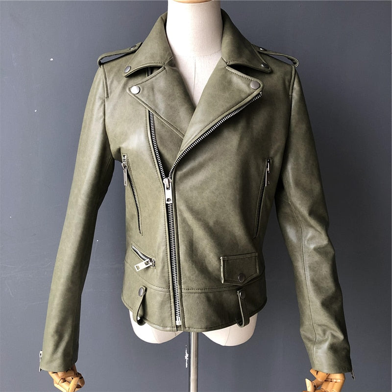 Echtem Leder Jacke Mode Echtem Schaffell Mantel Niet Motorrad Biker Jacke tif-shop24.de