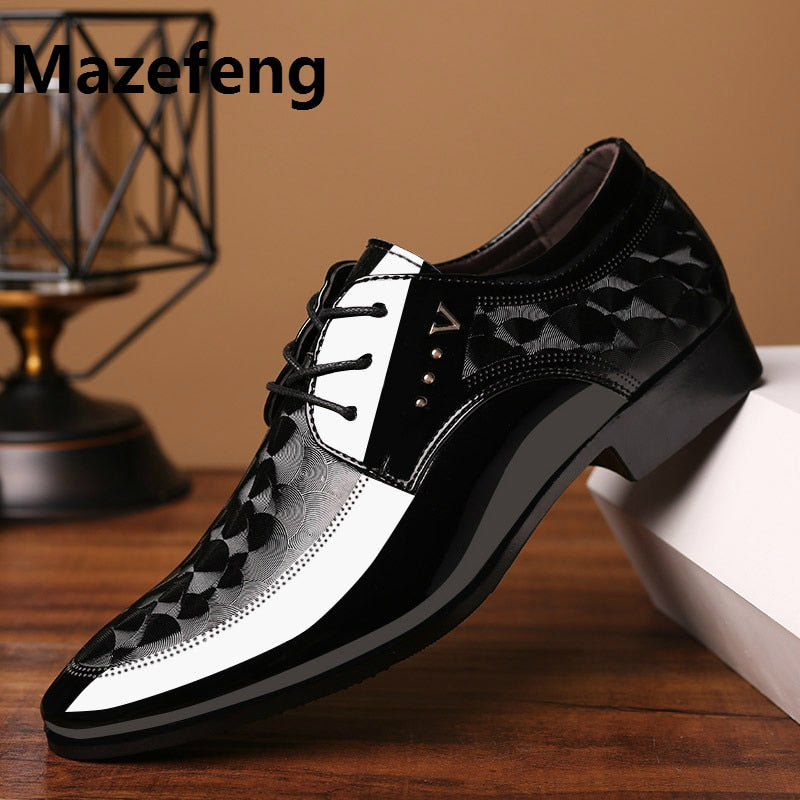 Formale Schuhe Mode Patent Leder Schuhe Marke Business Büro Hochzeit Schuhe tif-shop24.de