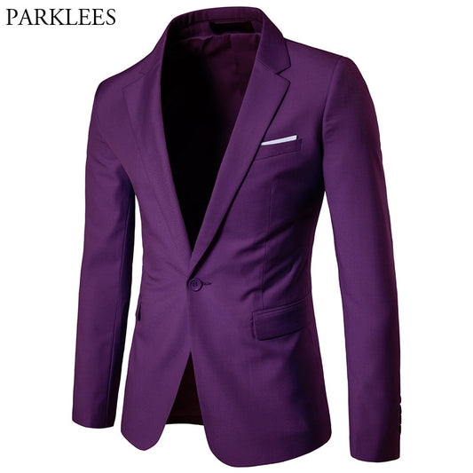 Herren  One Button Slim Fit Blazer Frühling New Wedding Business Smoking Blazer Jacke Herren Kostüm Homme Mariage 6XL tif-shop24.de