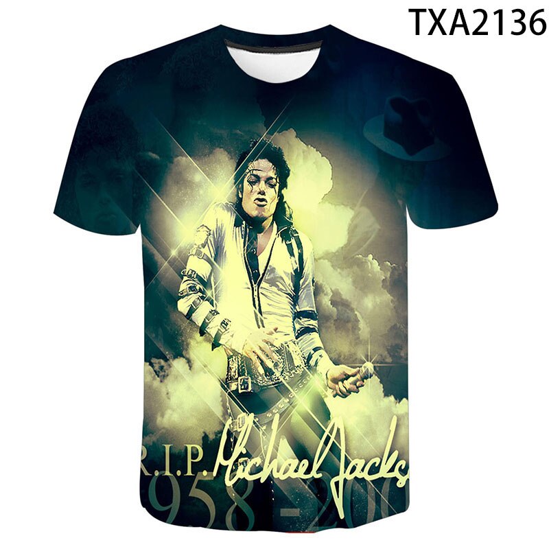 2021 Michael Jackson 3D Print T Shirt Männer Frauen Kinder Mode Hip Hop T-shirt Streetwear Harajuku T-shirts tif-shop24.de