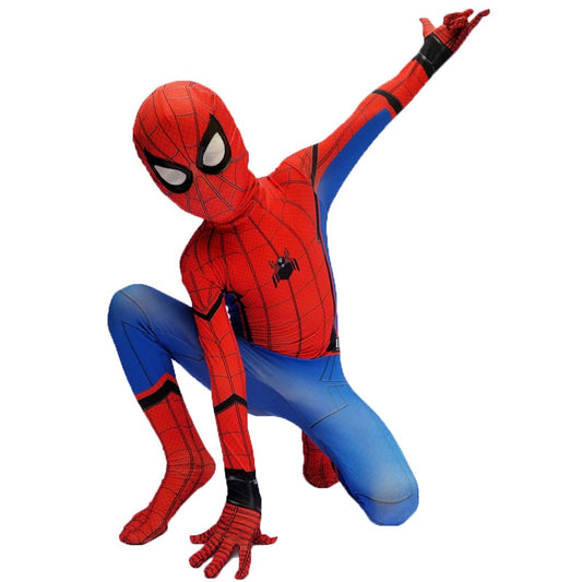 Spider Boy Mann weit weg von zu Hause Kostüm Kinder Rot Schwarz Spider Kids Hero Anzug Halloween Tight Bodysuit tif-shop24.de