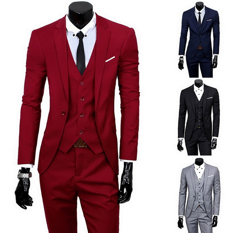 Sfit  Herrenanzüge Blazer Slim Business Abendkleid Weste Bräutigam Mann Anzug Exquisite Unkrautbekämpfung Office Set Dünner Blazer tif-shop24.de