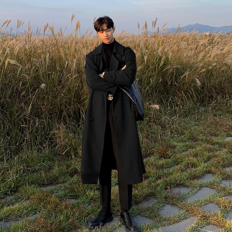 2021 marke Neue  Koreanischen Mode Mantel für  Lange Windjacke Mantel tif-shop24.de