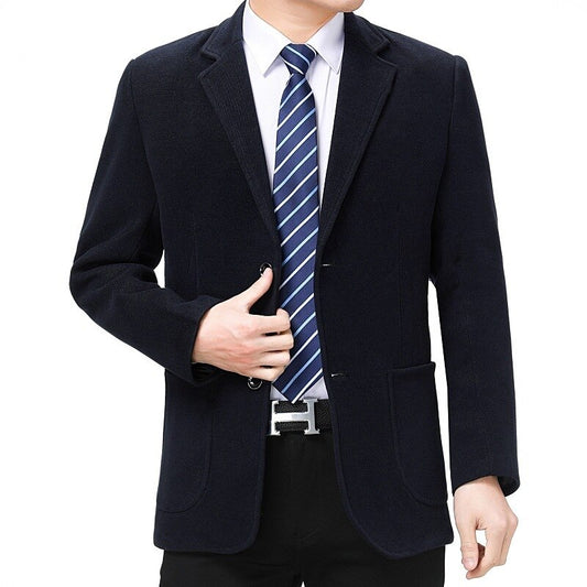 Blazer Business Wolle Männer Anzug Jacken Mode Männlich Langarm Pure Farbe Formale Blazer Masculino Straight Type Kostüm Homme