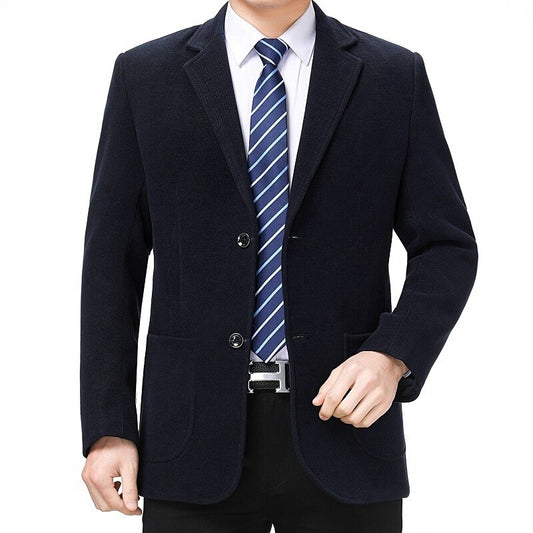 Blazer Business Wolle Männer Anzug Jacken Mode Männlich Langarm Pure Farbe Formale Blazer Masculino Straight Type Kostüm Homme