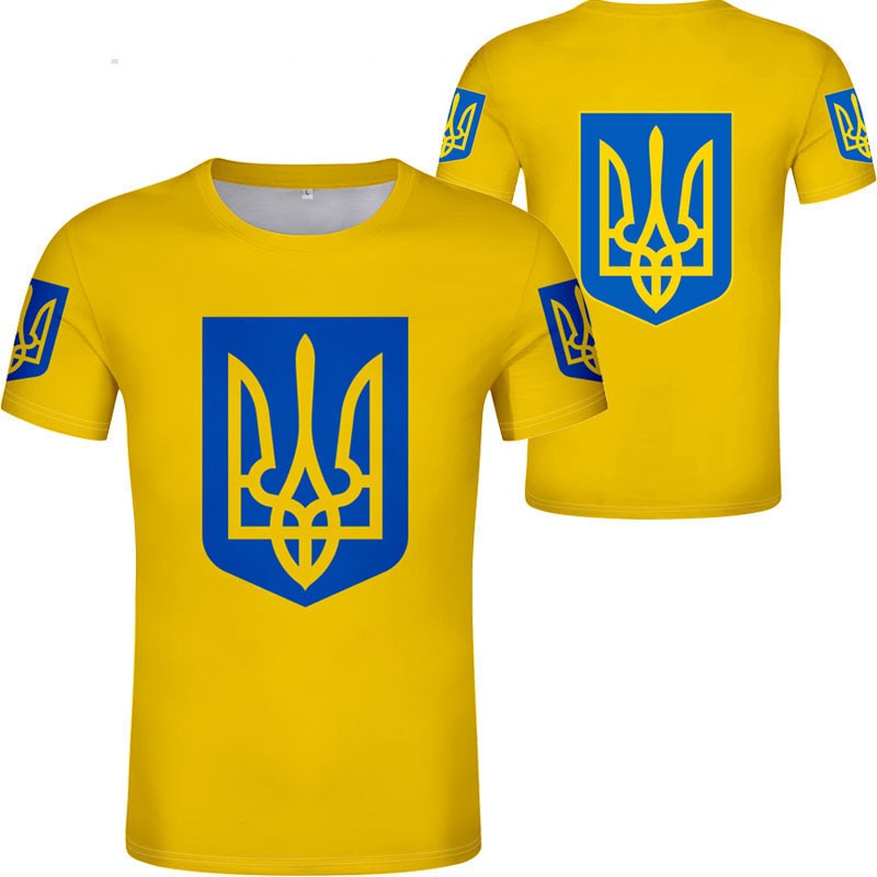 Neues Ukraine-T-Shirt 3D-Druck Kurzarm Ukrainische Flagge tif-shop24.de