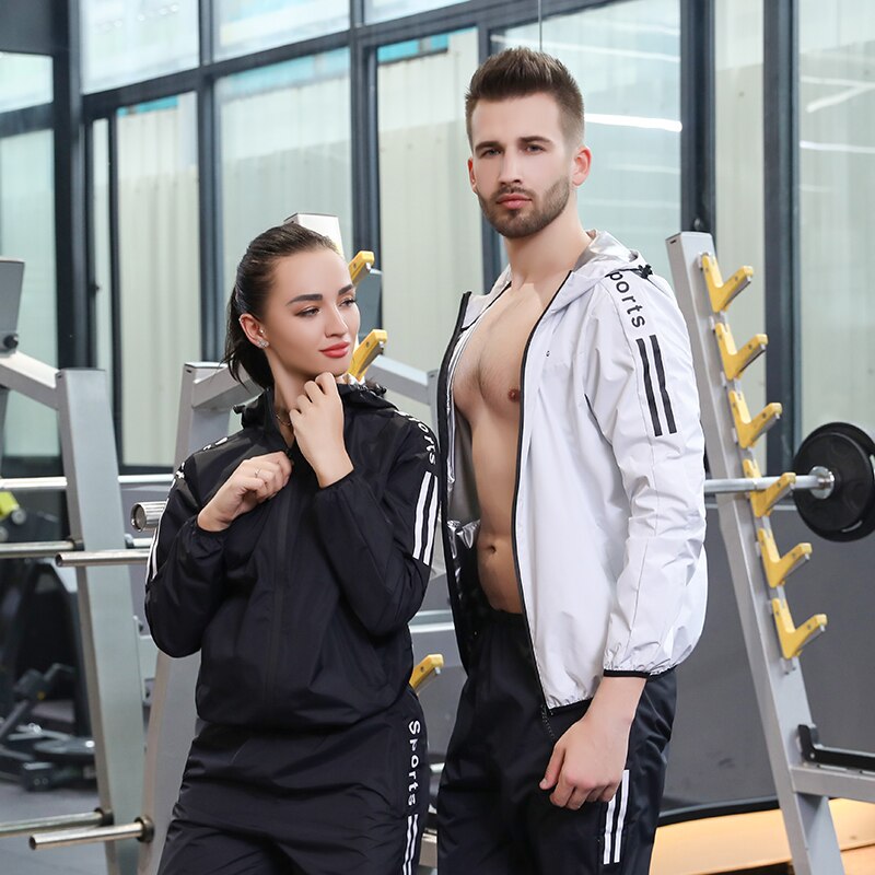 Sauna Anzug Brennen Sportswear Trainingsanzug Gym Kleidung Set Fitness Bodybuilding