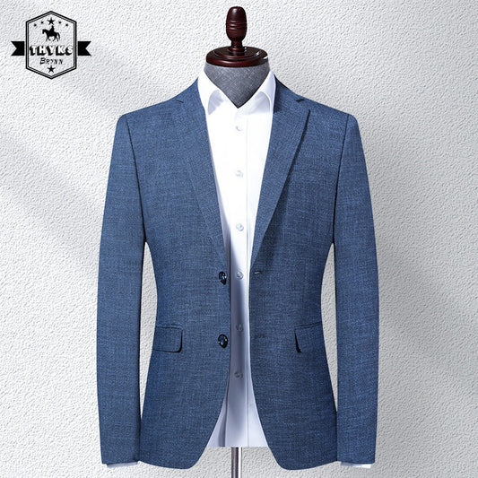 Casual Blazer  Hochzeit Blau Slim Fit Outwear Übergroßen Einreiher Elegante Luxus tif-shop24.de