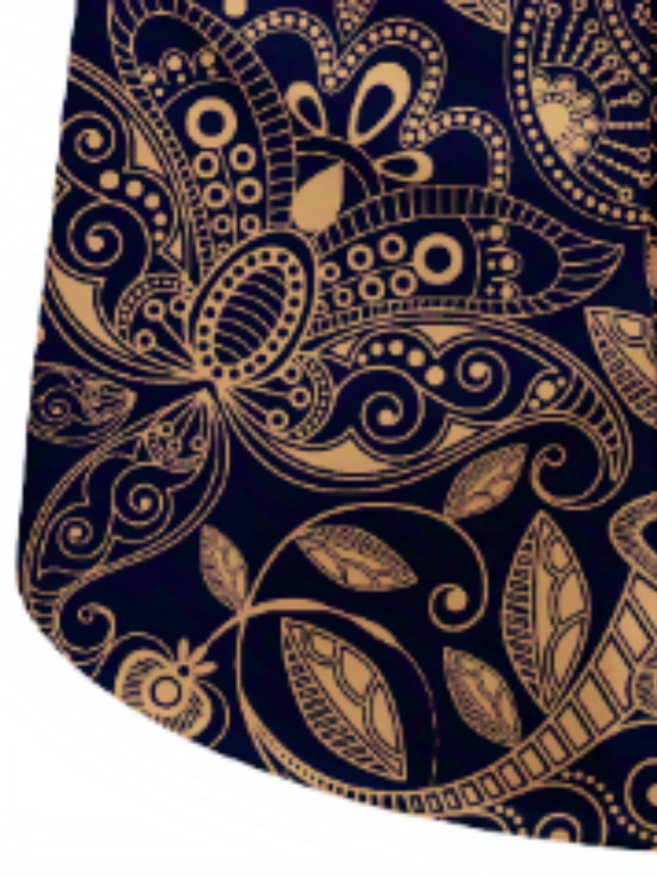 Retro Blumenmuster Muster Top Umlegekragen Langarmverschluss Freizeithemd