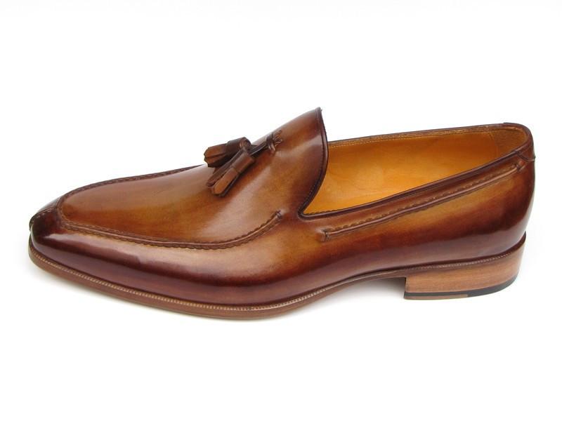 Handgemachte Schuhe aus den Paul Parkman Herren Quaste Loafer Kamel & Braun handbemalt tif shop 24.de
