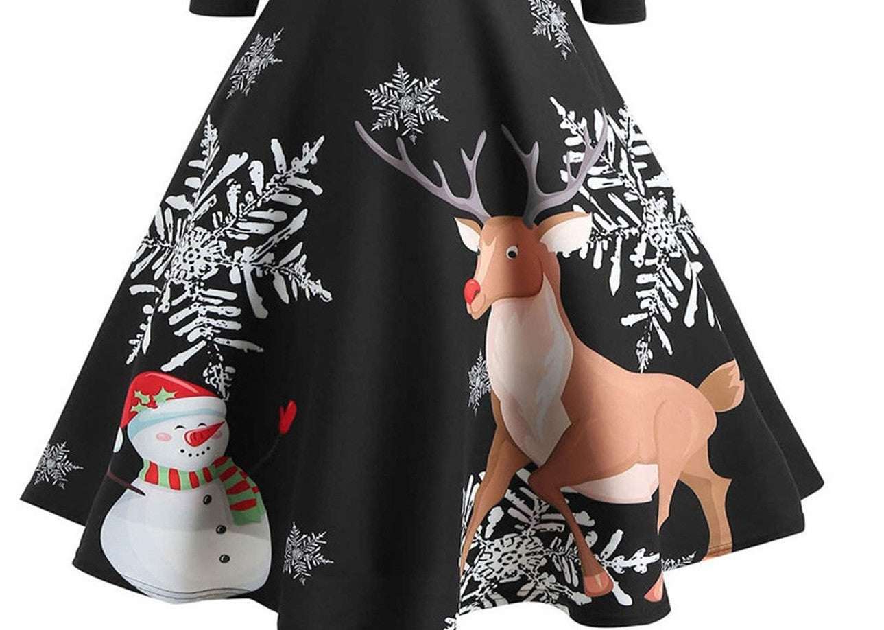 Weihnachtspositionierung, die ein großes Swing-Kleid in Linie druckt tif shop 24.de